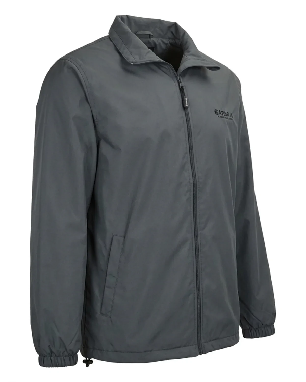 Basic Unlined Windbreaker Jacket with Fold-In Hood