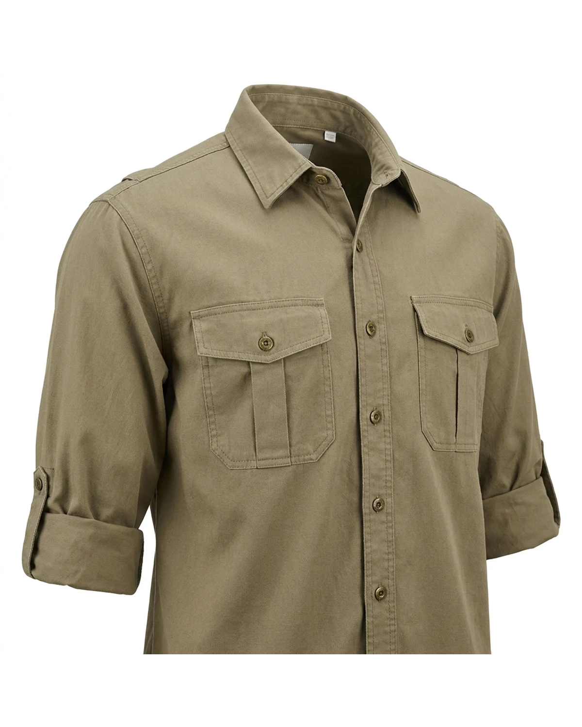 Men's Bush Shirt: Long-Sleeve (Cotton)